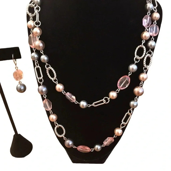 Premier Designs Jewelry Vintage Elegance with a Modern Twist Necklace & Earrings - Picture 5 of 6